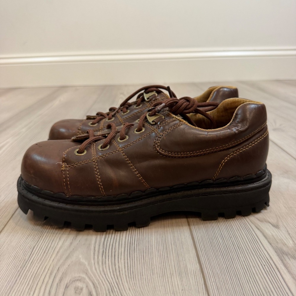 LEI Vintage Brown Platform Lug Sole Oxfords 90s Y2K Chunky Shoes Womens 8.5